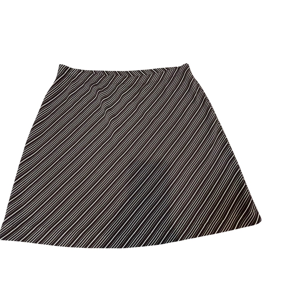 Gap Women A-Line Skirt Diagonal Pinstripe Brown Size M